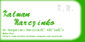 kalman marczinko business card